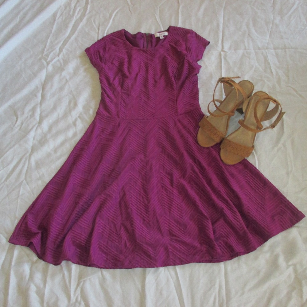 Candie's Purple Chevron Dress (Juniors)